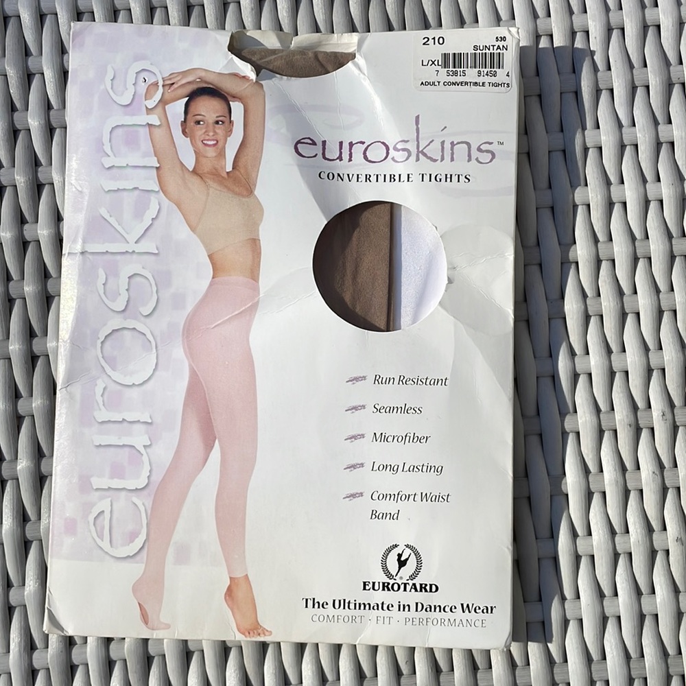NEW -Euroskins Convertible Tights #210- SUNTAN Size L/XL